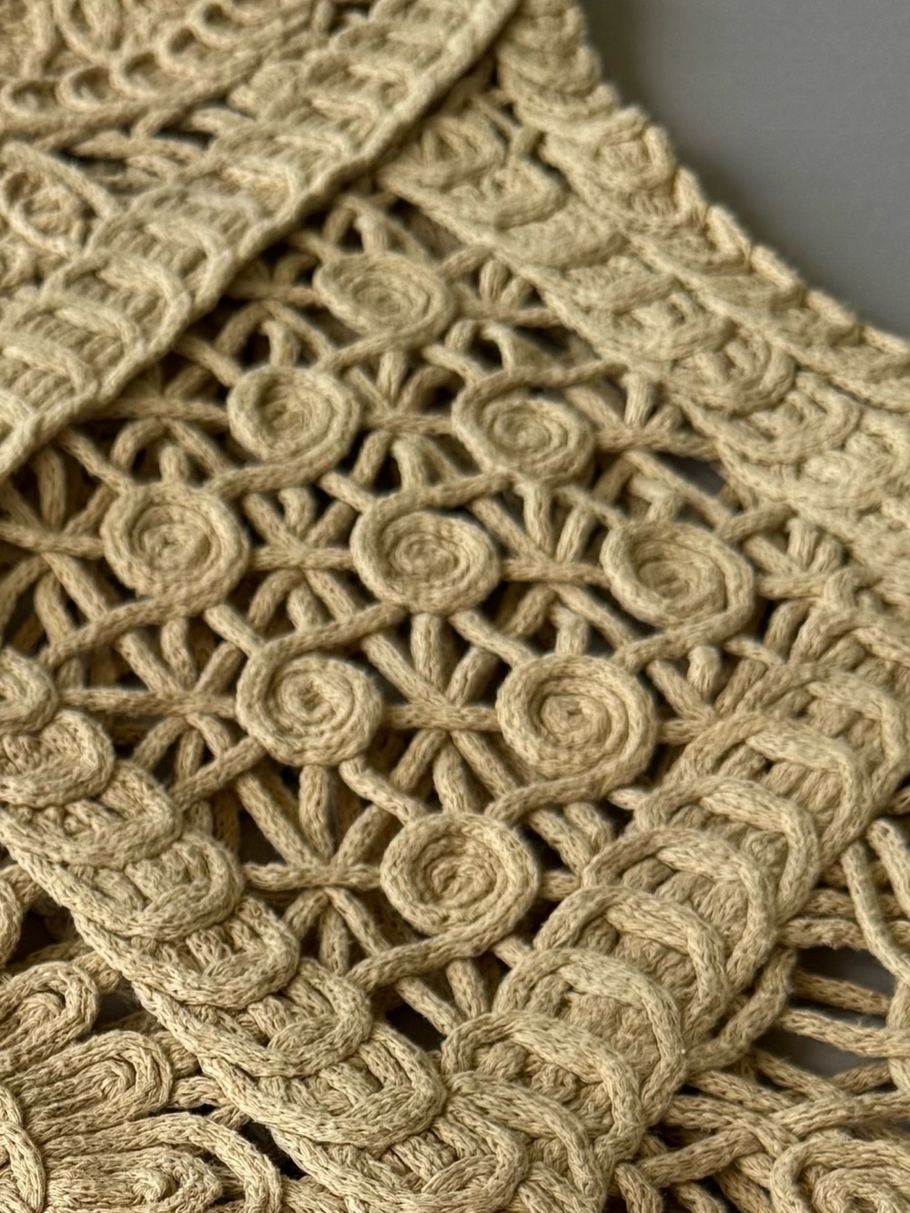 Cato Crochet Knit Tank Top in Beige - Picture 9 of 10